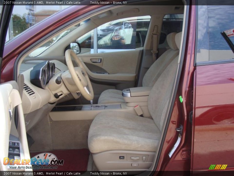 2007 Nissan Murano S AWD Merlot Pearl / Cafe Latte Photo #11