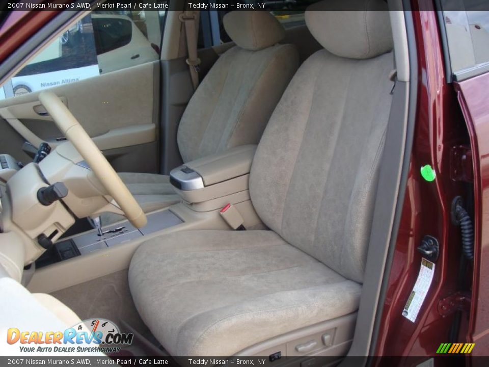 2007 Nissan Murano S AWD Merlot Pearl / Cafe Latte Photo #13