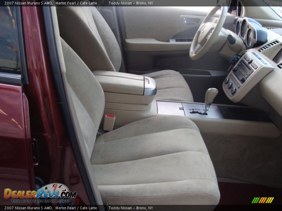 2007 Nissan Murano S AWD Merlot Pearl / Cafe Latte Photo #14