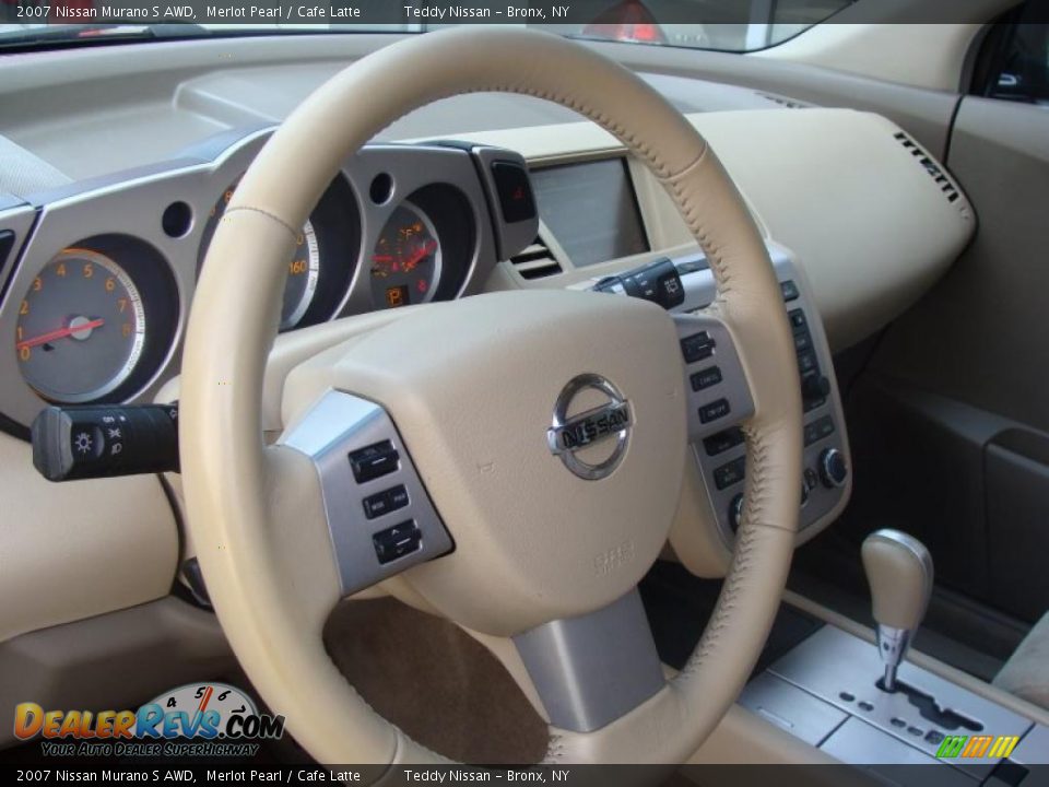 2007 Nissan Murano S AWD Merlot Pearl / Cafe Latte Photo #18