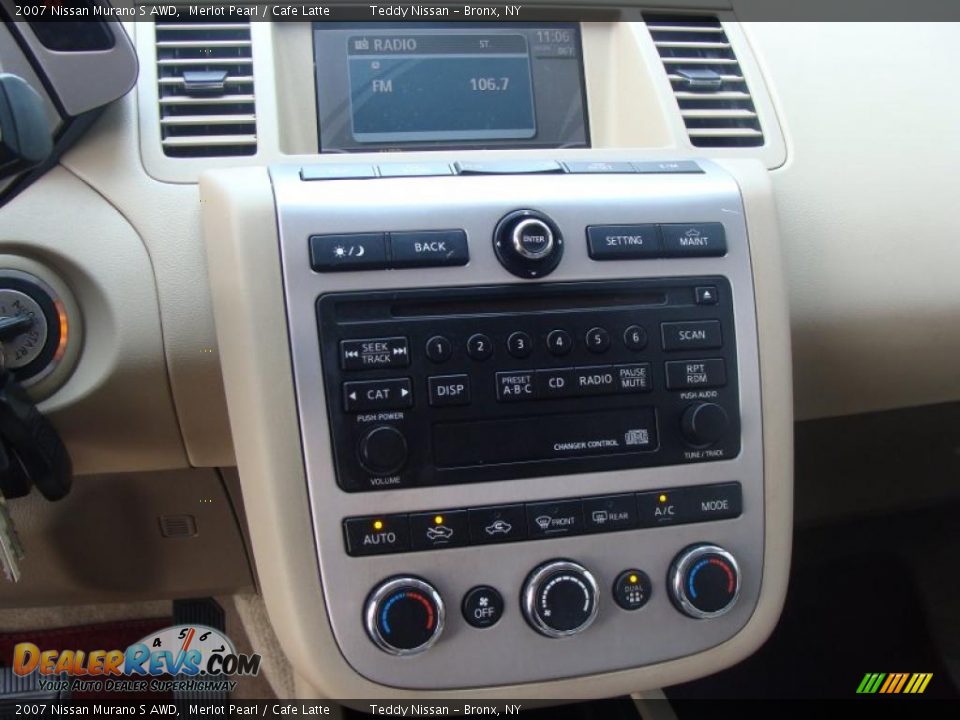 2007 Nissan Murano S AWD Merlot Pearl / Cafe Latte Photo #21
