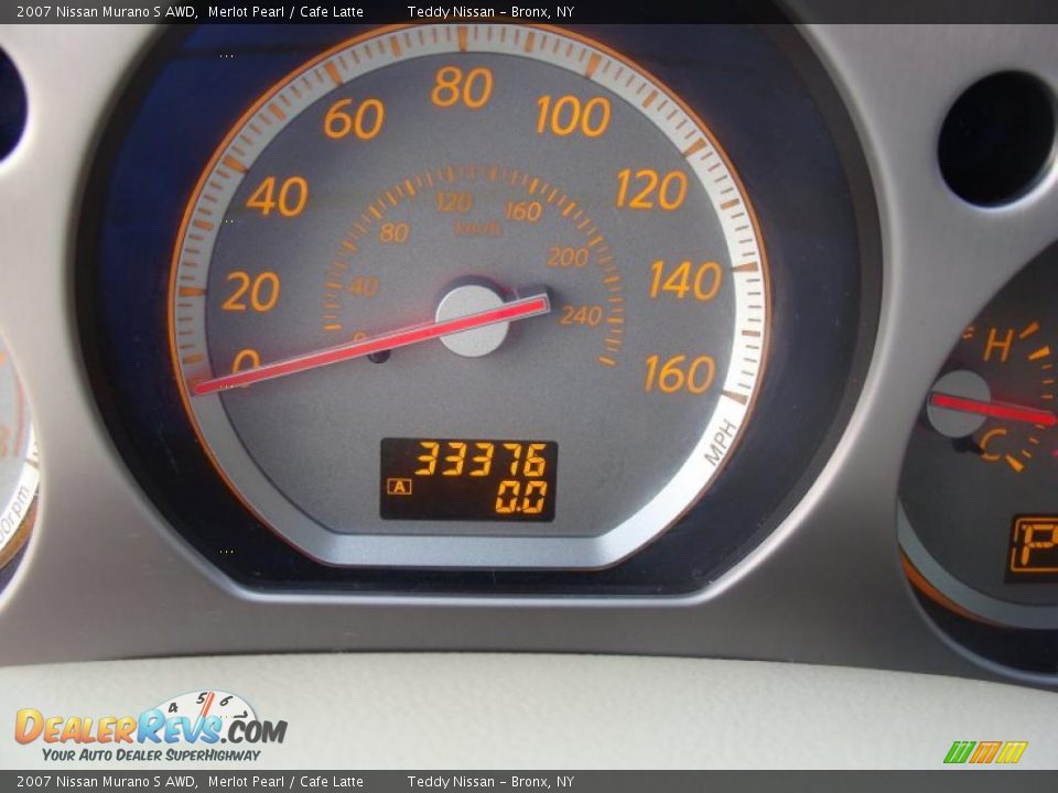 2007 Nissan Murano S AWD Merlot Pearl / Cafe Latte Photo #23