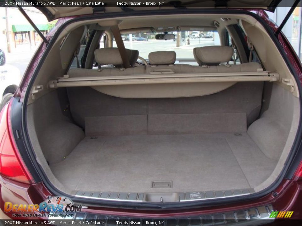 2007 Nissan Murano S AWD Merlot Pearl / Cafe Latte Photo #24