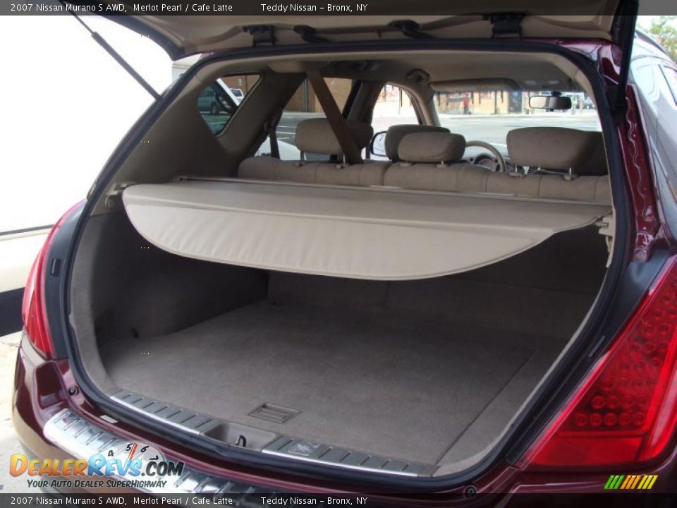 2007 Nissan Murano S AWD Merlot Pearl / Cafe Latte Photo #25