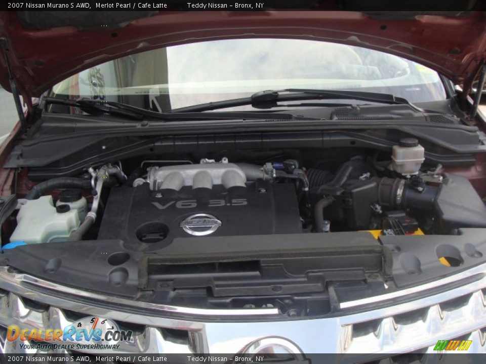 2007 Nissan Murano S AWD Merlot Pearl / Cafe Latte Photo #26