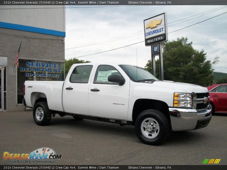 2010 Chevrolet Silverado 2500HD LS Crew Cab 4x4 Summit White / Dark Titanium Photo #1
