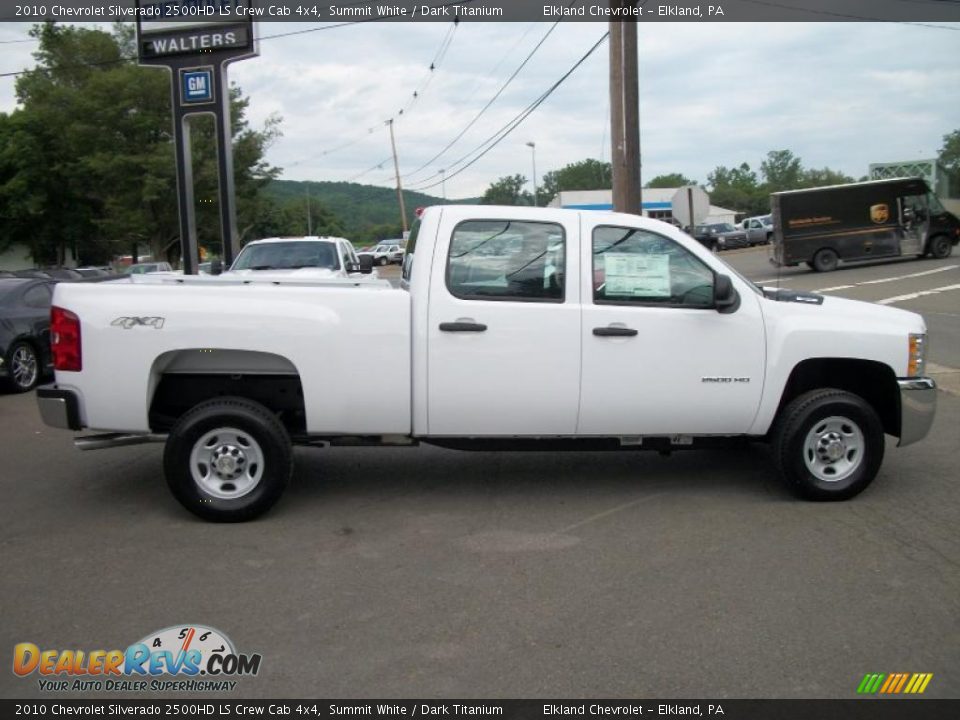 2010 Chevrolet Silverado 2500HD LS Crew Cab 4x4 Summit White / Dark Titanium Photo #2
