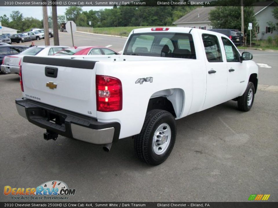 2010 Chevrolet Silverado 2500HD LS Crew Cab 4x4 Summit White / Dark Titanium Photo #3