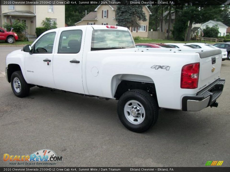 2010 Chevrolet Silverado 2500HD LS Crew Cab 4x4 Summit White / Dark Titanium Photo #5