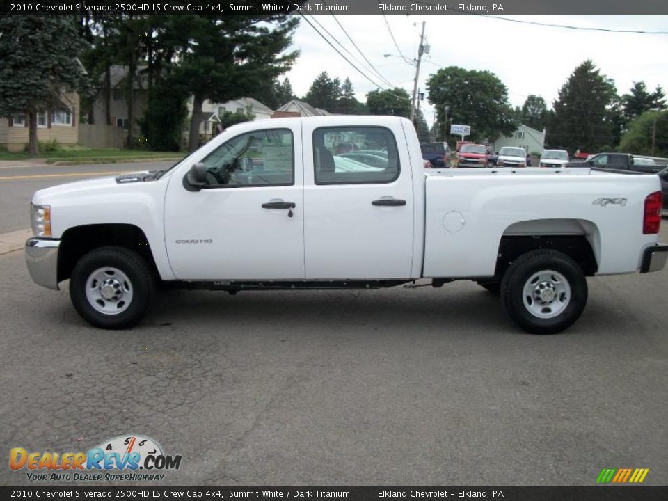 2010 Chevrolet Silverado 2500HD LS Crew Cab 4x4 Summit White / Dark Titanium Photo #6