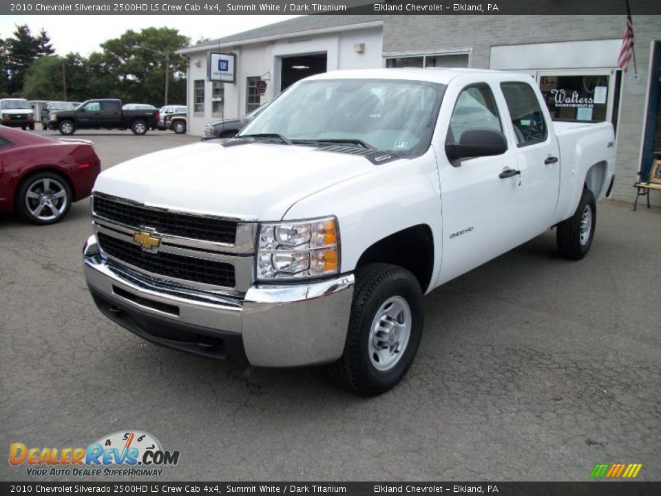 2010 Chevrolet Silverado 2500HD LS Crew Cab 4x4 Summit White / Dark Titanium Photo #7