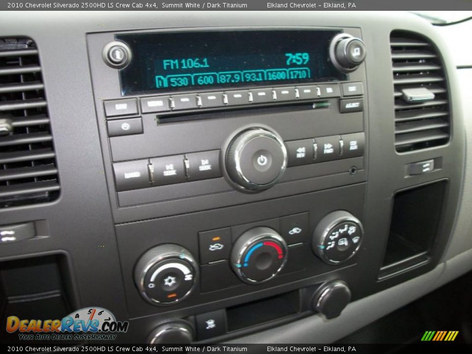 2010 Chevrolet Silverado 2500HD LS Crew Cab 4x4 Summit White / Dark Titanium Photo #32