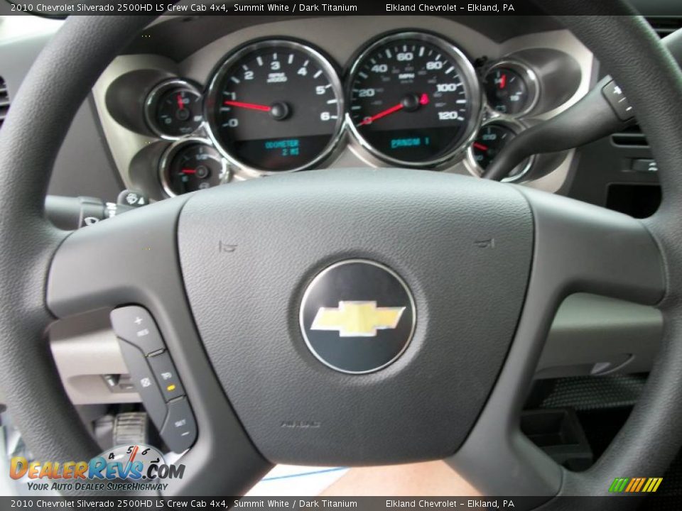 2010 Chevrolet Silverado 2500HD LS Crew Cab 4x4 Summit White / Dark Titanium Photo #34