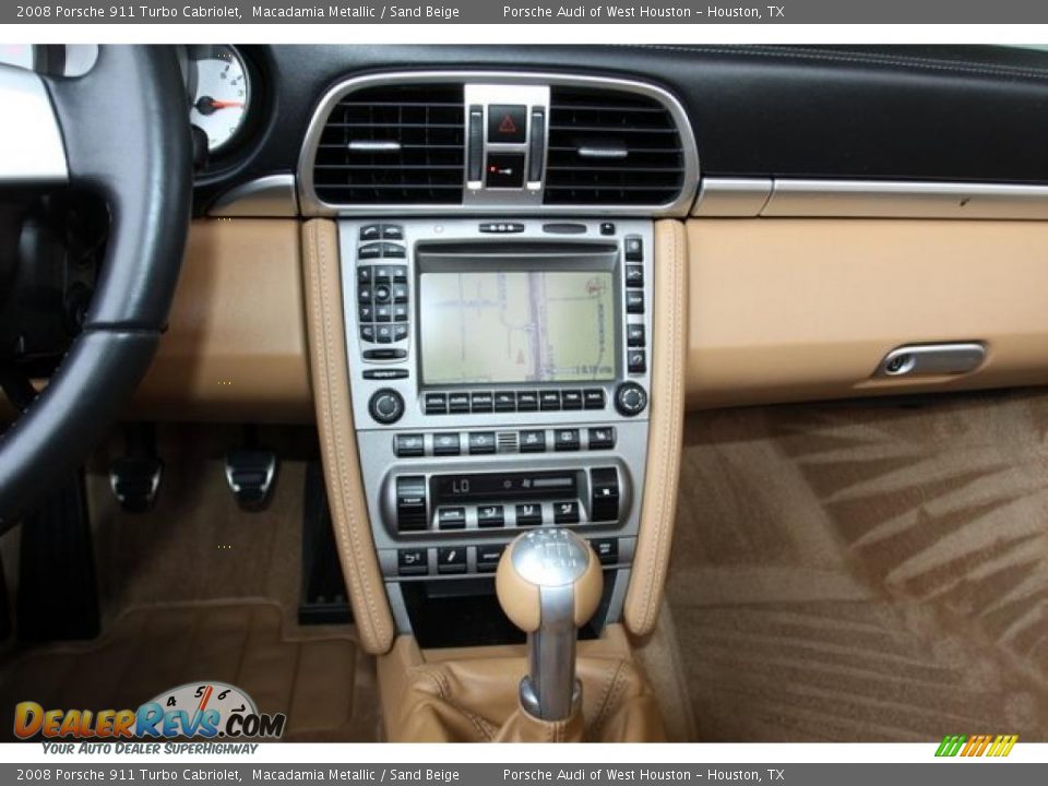 2008 Porsche 911 Turbo Cabriolet Macadamia Metallic / Sand Beige Photo #12