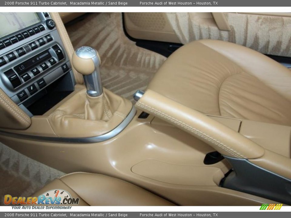 2008 Porsche 911 Turbo Cabriolet Macadamia Metallic / Sand Beige Photo #13