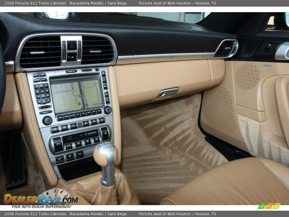 2008 Porsche 911 Turbo Cabriolet Macadamia Metallic / Sand Beige Photo #14
