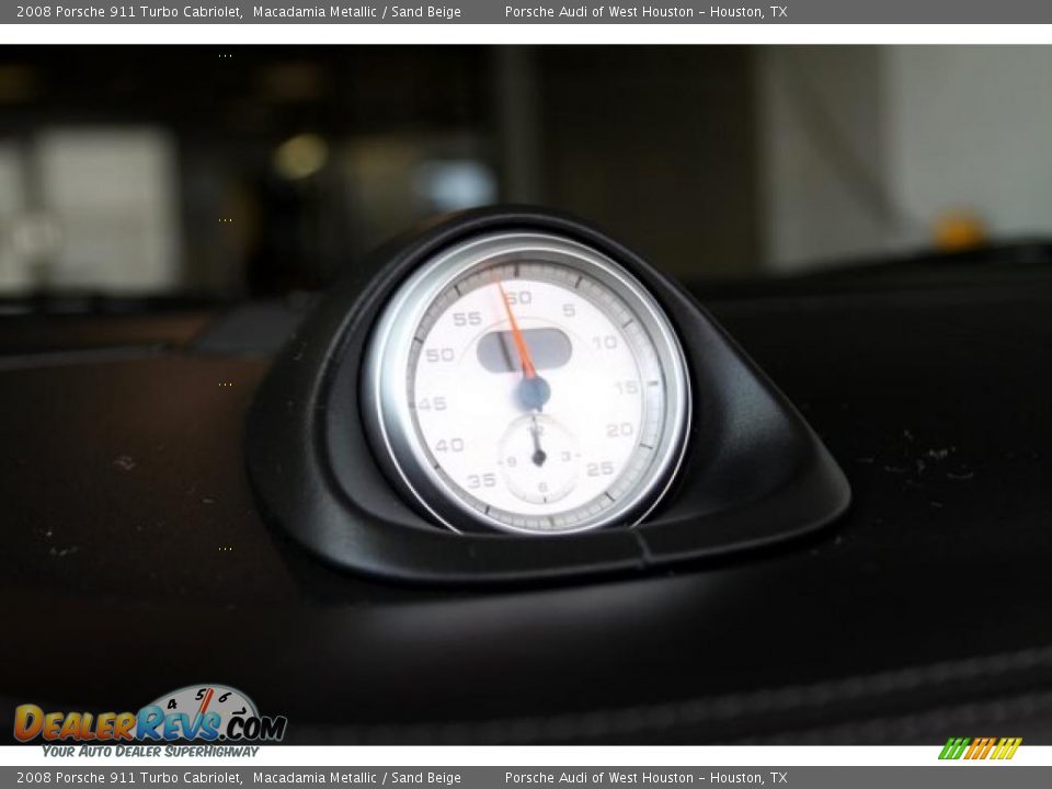 2008 Porsche 911 Turbo Cabriolet Macadamia Metallic / Sand Beige Photo #17