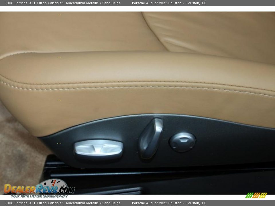 2008 Porsche 911 Turbo Cabriolet Macadamia Metallic / Sand Beige Photo #21