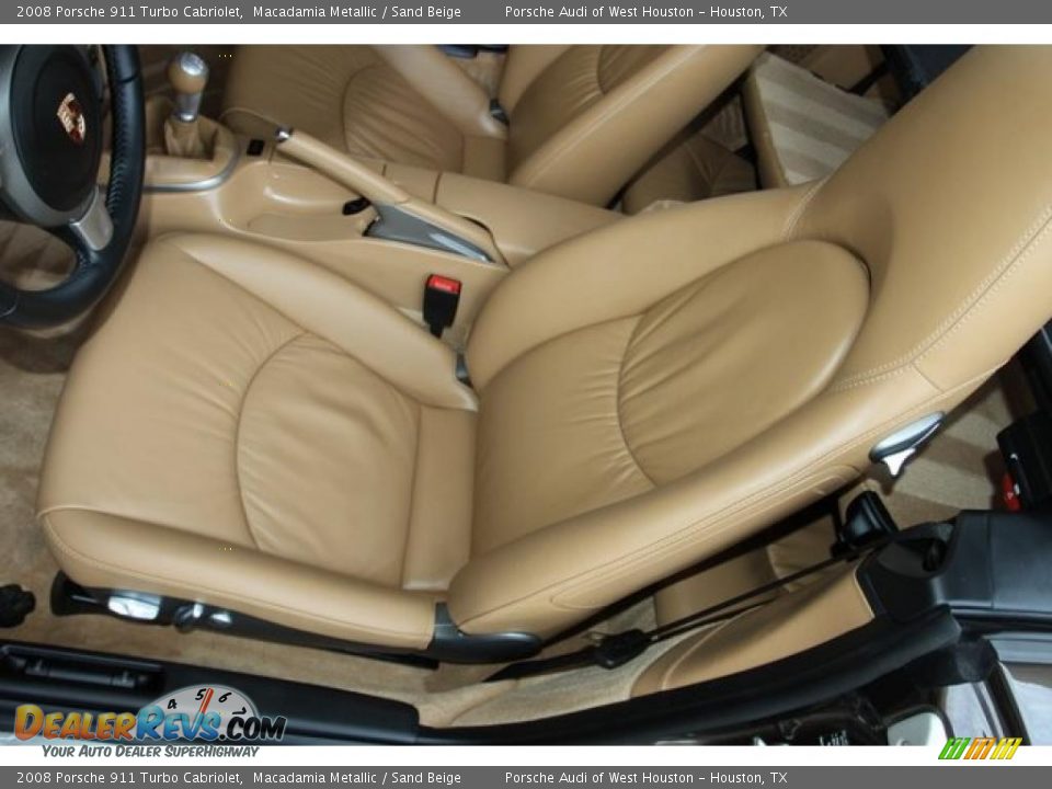 2008 Porsche 911 Turbo Cabriolet Macadamia Metallic / Sand Beige Photo #22