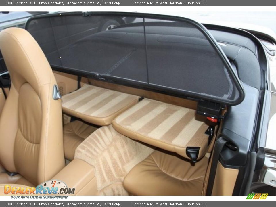 2008 Porsche 911 Turbo Cabriolet Macadamia Metallic / Sand Beige Photo #23