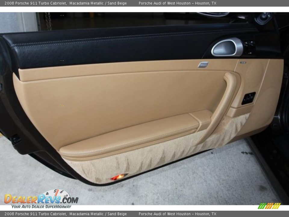 2008 Porsche 911 Turbo Cabriolet Macadamia Metallic / Sand Beige Photo #24