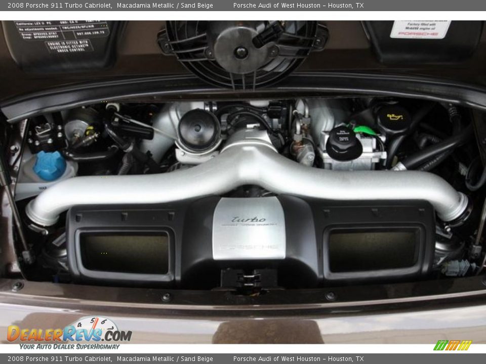 2008 Porsche 911 Turbo Cabriolet Macadamia Metallic / Sand Beige Photo #25
