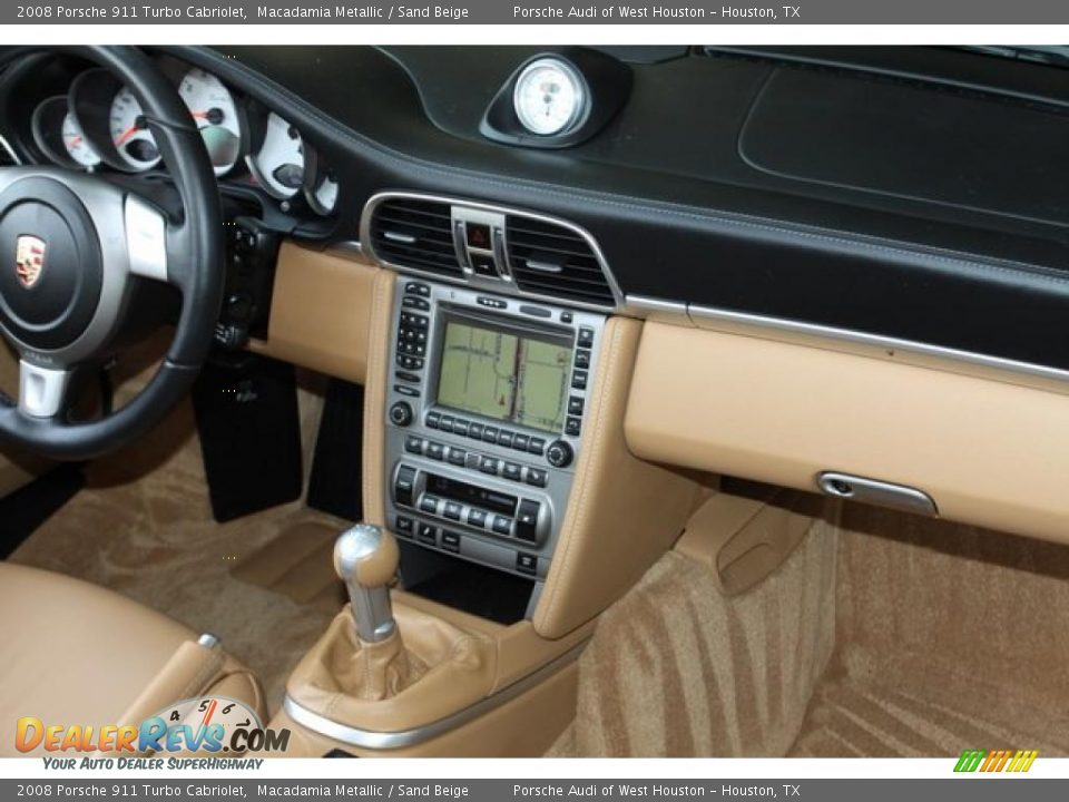2008 Porsche 911 Turbo Cabriolet Macadamia Metallic / Sand Beige Photo #27
