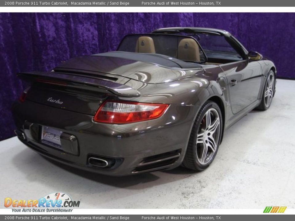 2008 Porsche 911 Turbo Cabriolet Macadamia Metallic / Sand Beige Photo #31