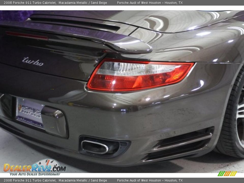 2008 Porsche 911 Turbo Cabriolet Macadamia Metallic / Sand Beige Photo #32