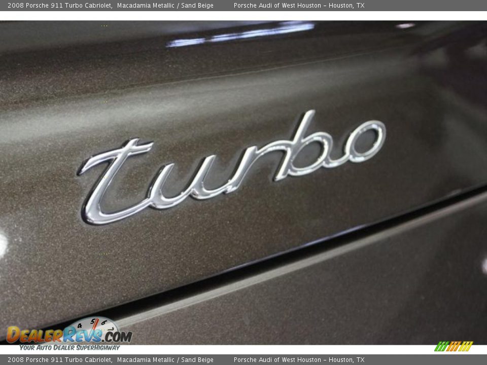 2008 Porsche 911 Turbo Cabriolet Macadamia Metallic / Sand Beige Photo #33