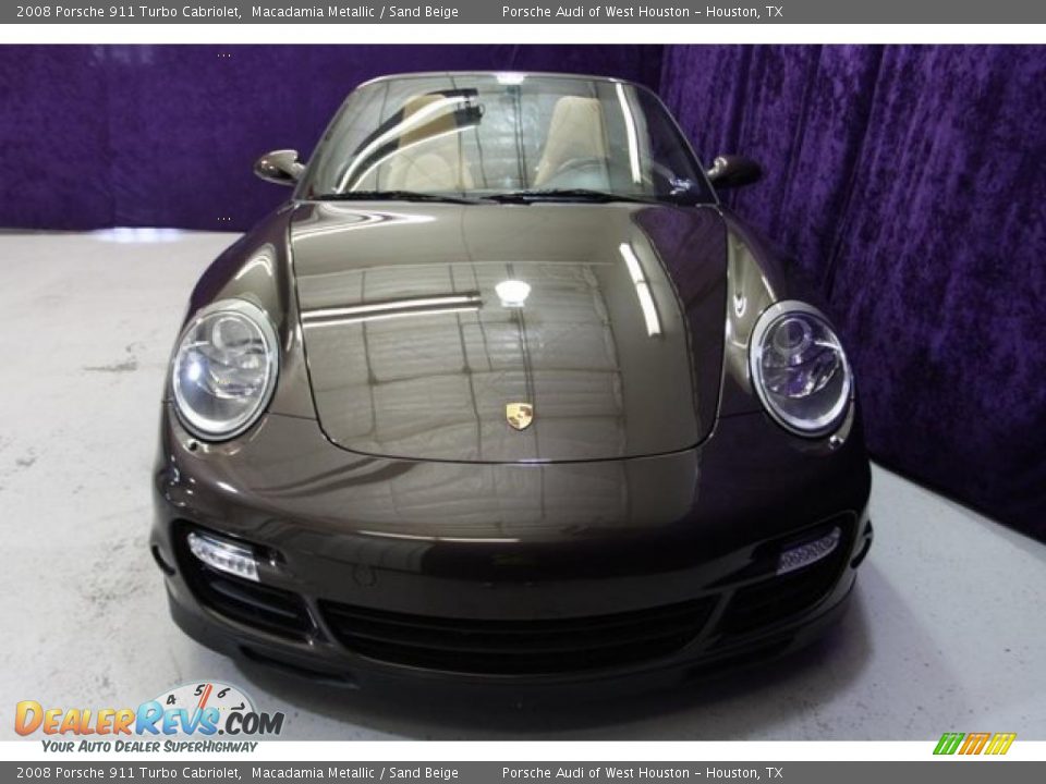 2008 Porsche 911 Turbo Cabriolet Macadamia Metallic / Sand Beige Photo #36