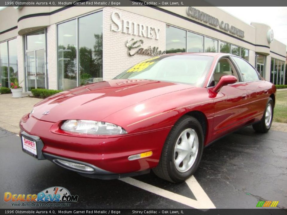 1996 Oldsmobile Aurora 4.0 Medium Garnet Red Metallic / Beige Photo #1
