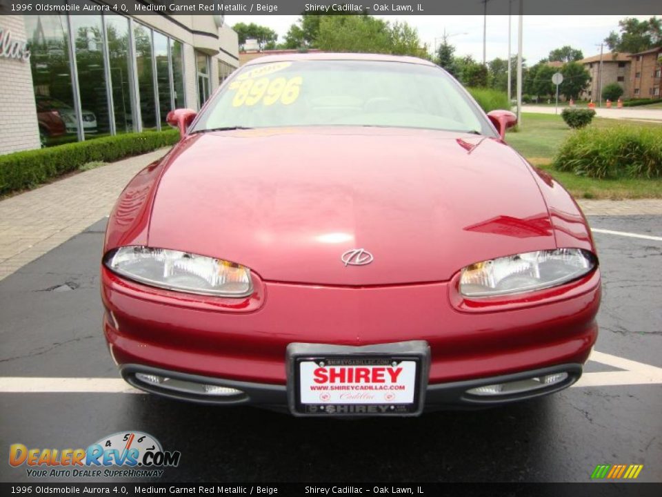 1996 Oldsmobile Aurora 4.0 Medium Garnet Red Metallic / Beige Photo #2