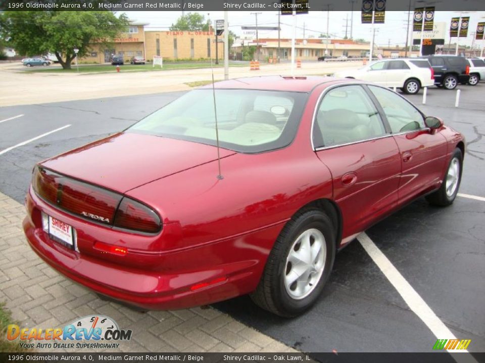 1996 Oldsmobile Aurora 4.0 Medium Garnet Red Metallic / Beige Photo #4