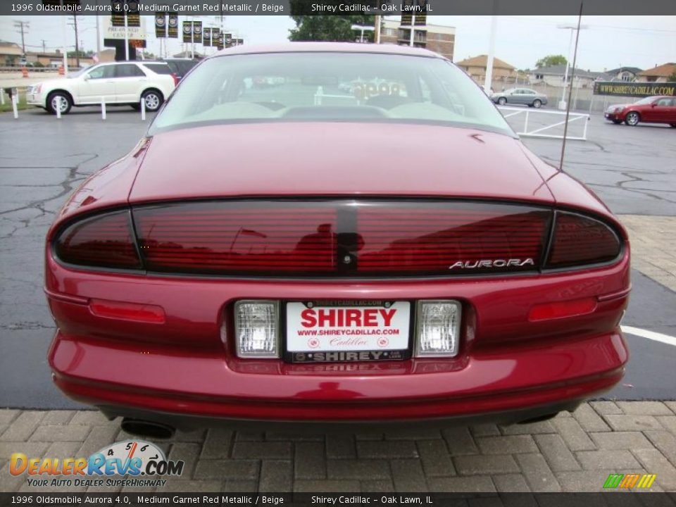 1996 Oldsmobile Aurora 4.0 Medium Garnet Red Metallic / Beige Photo #5