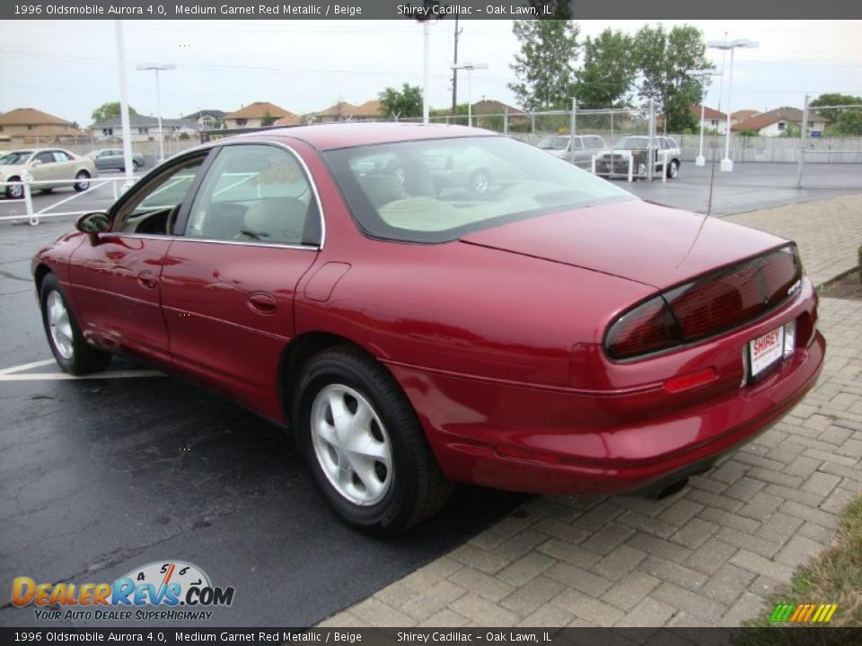 1996 Oldsmobile Aurora 4.0 Medium Garnet Red Metallic / Beige Photo #6