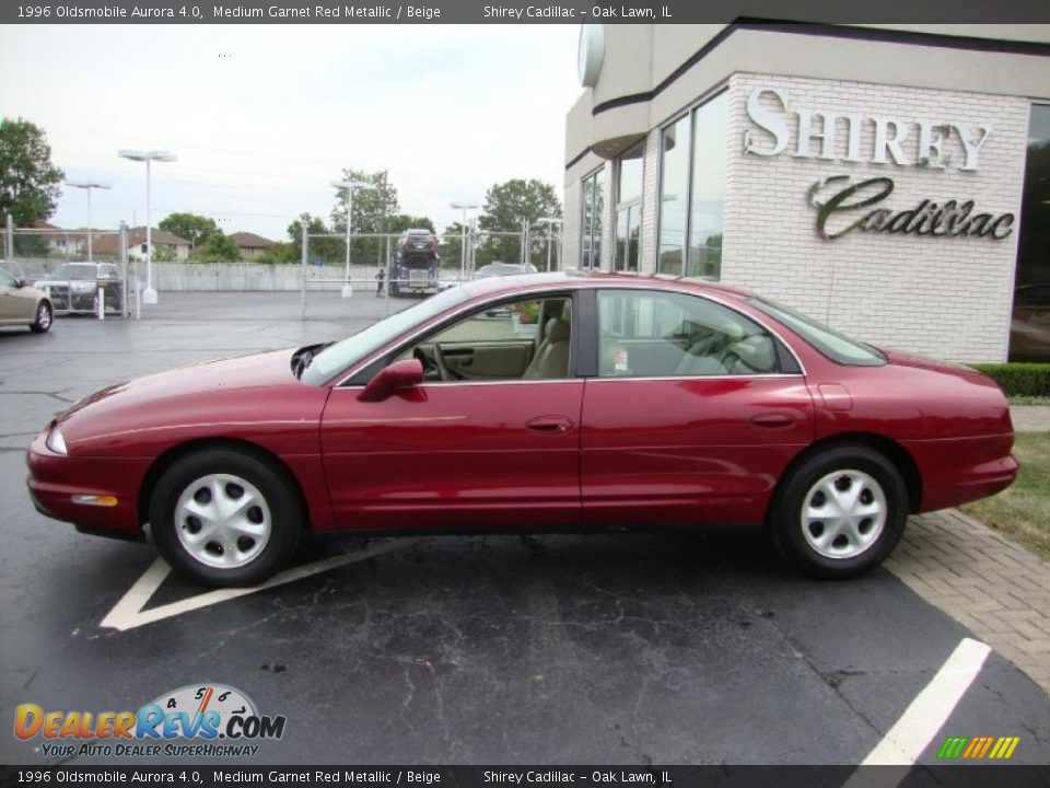 1996 Oldsmobile Aurora 4.0 Medium Garnet Red Metallic / Beige Photo #7