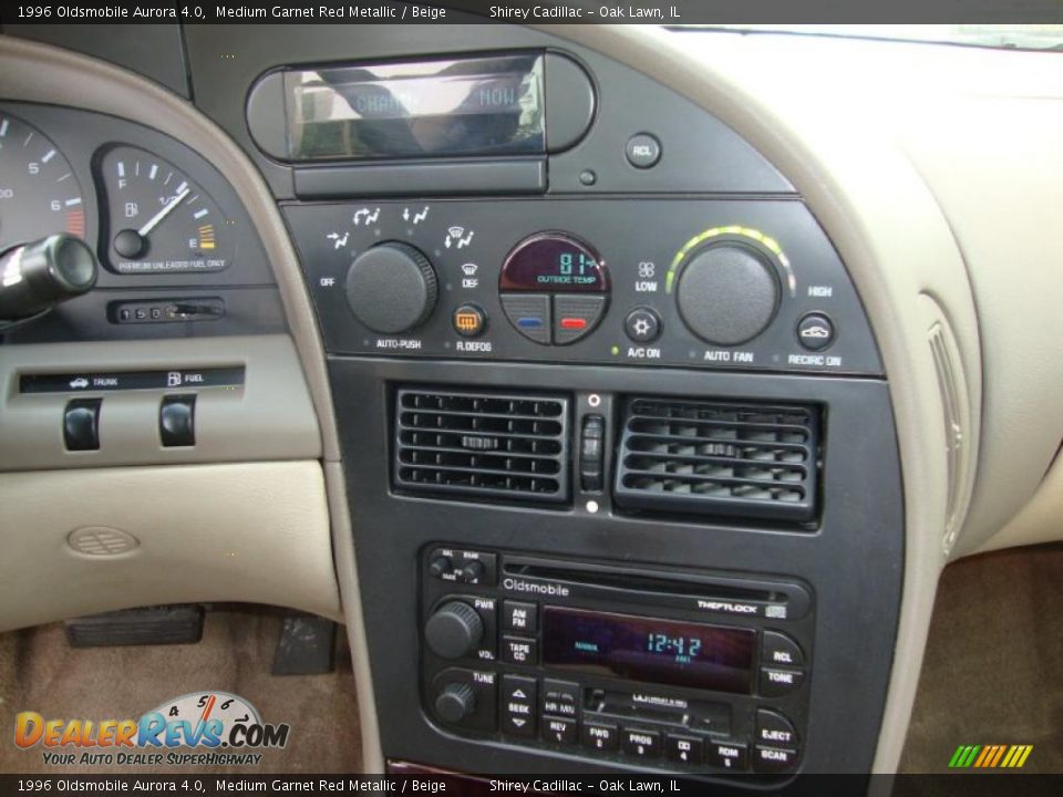 1996 Oldsmobile Aurora 4.0 Medium Garnet Red Metallic / Beige Photo #19