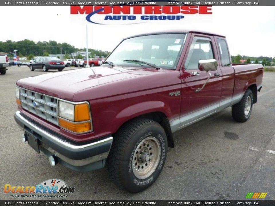 1992 Ford Ranger Xlt Extended Cab 4x4 Medium Cabernet Red Metallic