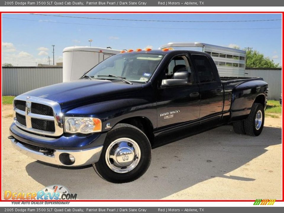 2005 Dodge Ram 3500 SLT Quad Cab Dually Patriot Blue Pearl / Dark Slate Gray Photo #1