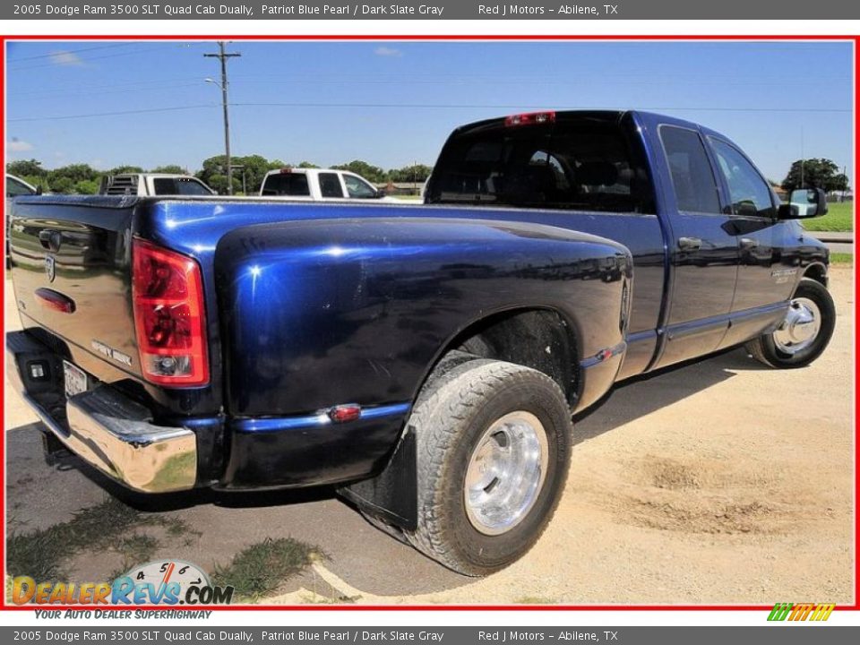 2005 Dodge Ram 3500 SLT Quad Cab Dually Patriot Blue Pearl / Dark Slate Gray Photo #7