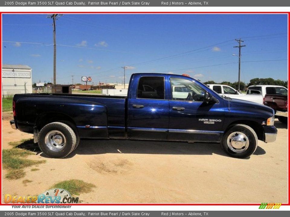 2005 Dodge Ram 3500 SLT Quad Cab Dually Patriot Blue Pearl / Dark Slate Gray Photo #8