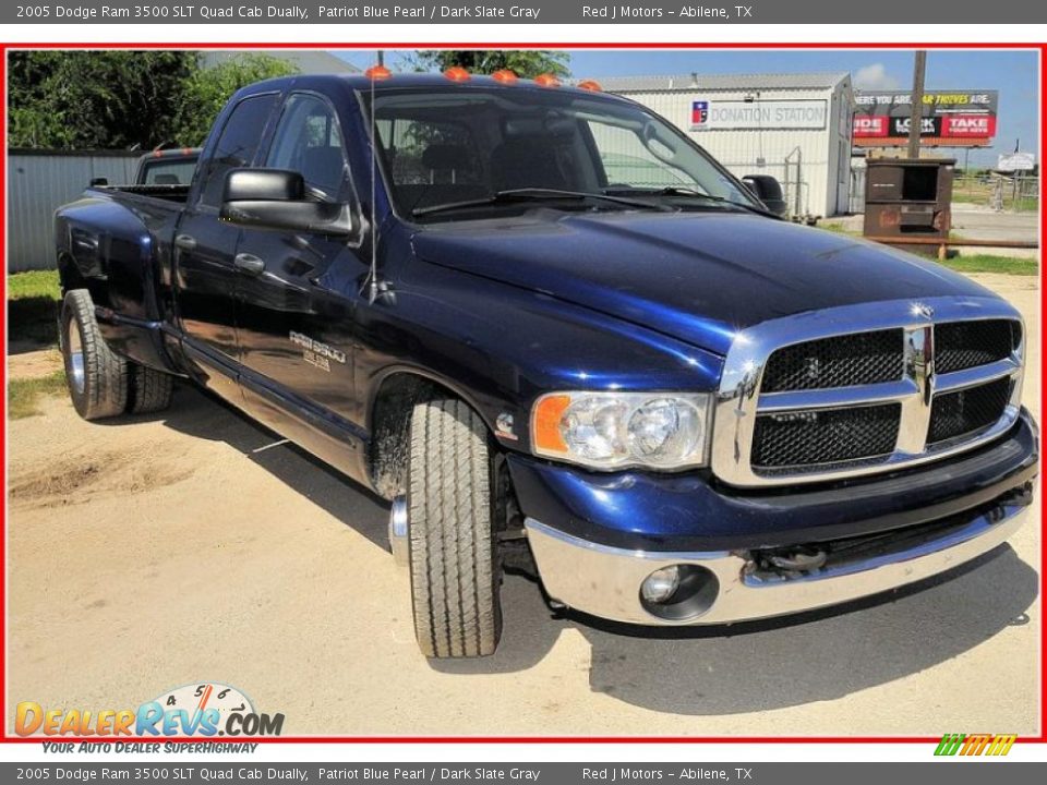 2005 Dodge Ram 3500 SLT Quad Cab Dually Patriot Blue Pearl / Dark Slate Gray Photo #9