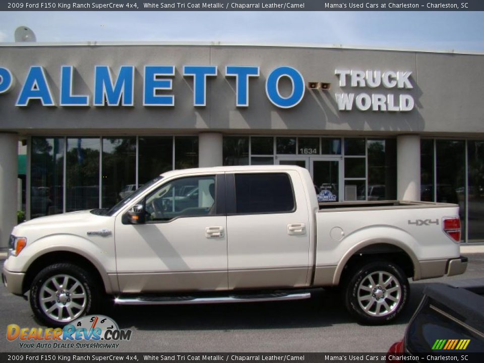 2009 Ford F150 King Ranch SuperCrew 4x4 White Sand Tri Coat Metallic / Chaparral Leather/Camel Photo #1