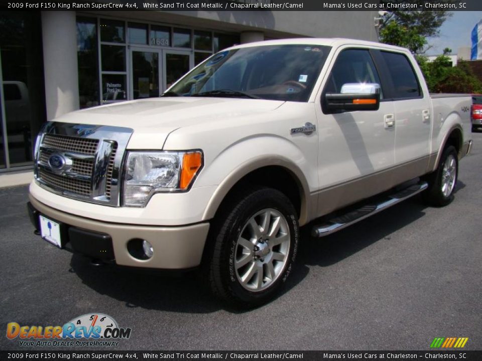 2009 Ford F150 King Ranch SuperCrew 4x4 White Sand Tri Coat Metallic / Chaparral Leather/Camel Photo #2