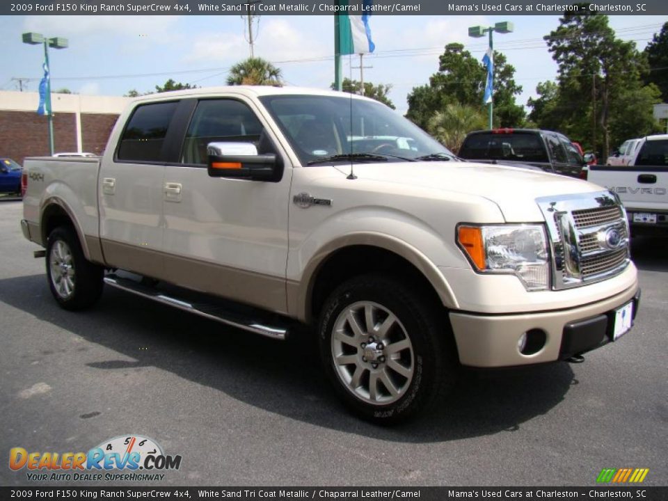 2009 Ford F150 King Ranch SuperCrew 4x4 White Sand Tri Coat Metallic / Chaparral Leather/Camel Photo #4