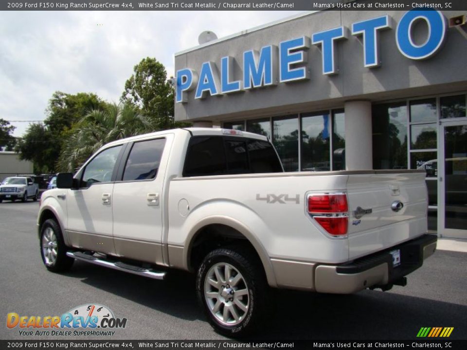 2009 Ford F150 King Ranch SuperCrew 4x4 White Sand Tri Coat Metallic / Chaparral Leather/Camel Photo #8