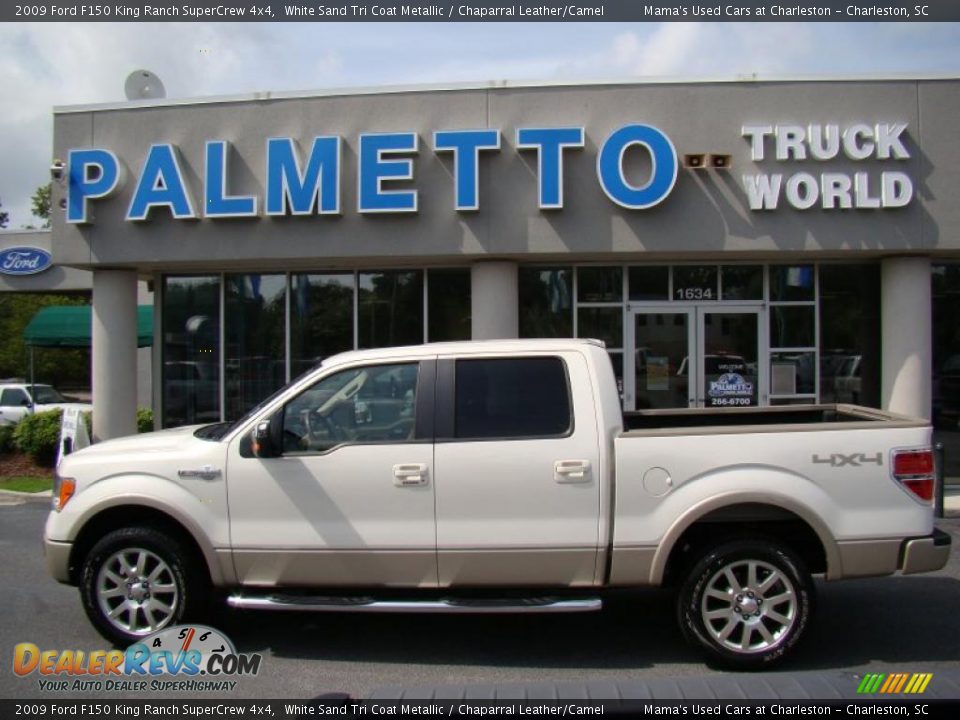 2009 Ford F150 King Ranch SuperCrew 4x4 White Sand Tri Coat Metallic / Chaparral Leather/Camel Photo #9