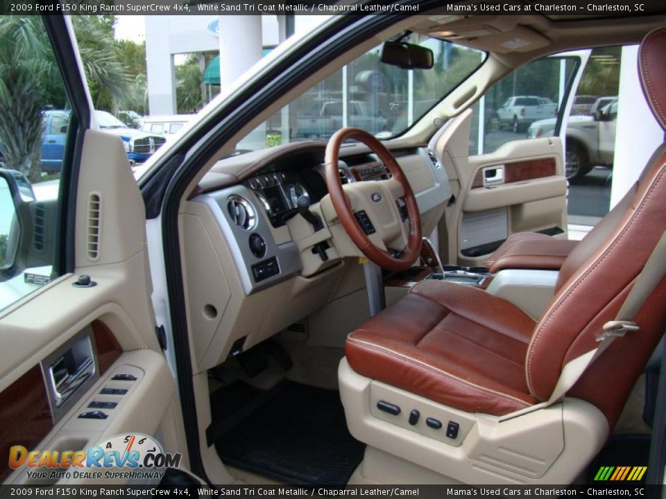 2009 Ford F150 King Ranch SuperCrew 4x4 White Sand Tri Coat Metallic / Chaparral Leather/Camel Photo #10