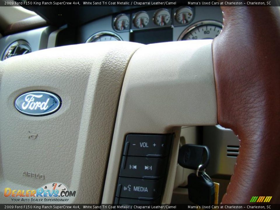 2009 Ford F150 King Ranch SuperCrew 4x4 White Sand Tri Coat Metallic / Chaparral Leather/Camel Photo #31